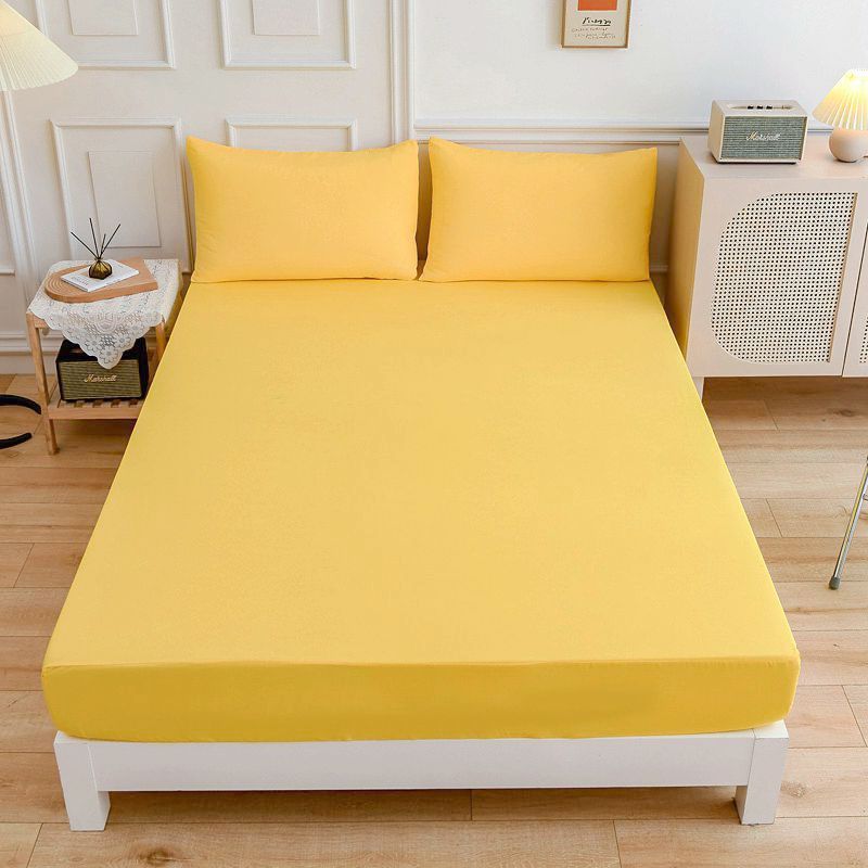 Sábanas de algodón para estudiantes, sábana ajustable, funda de almohada