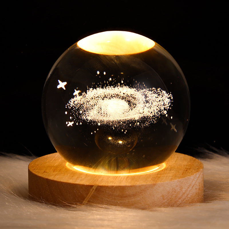 Lampara de noche con proyeccion de cielo estrellado .