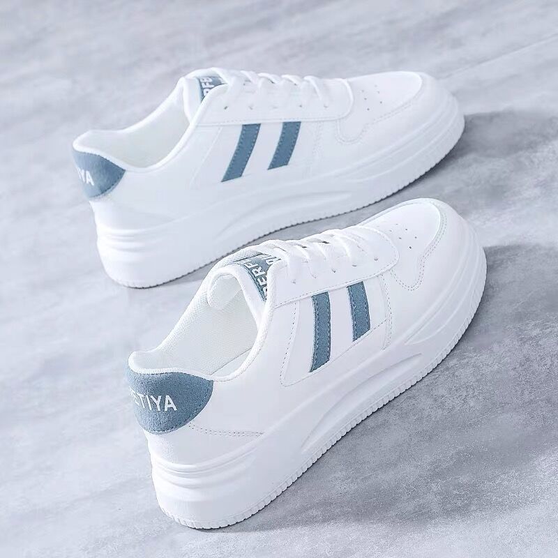 Zapatillas deportivas casuales de cuero blancas