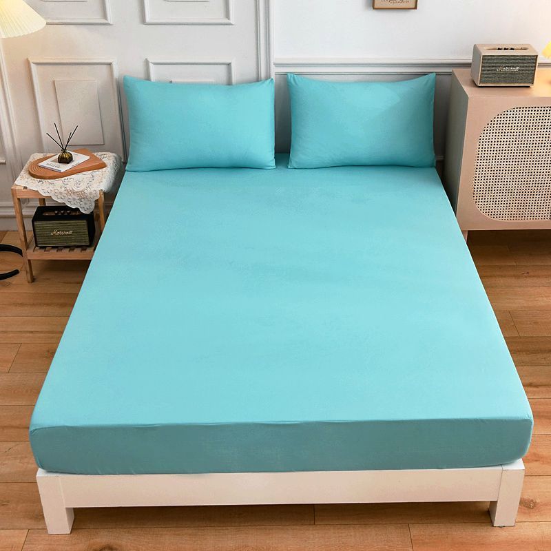 Sábanas de algodón para estudiantes, sábana ajustable, funda de almohada