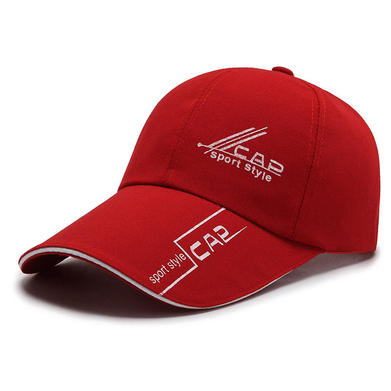 Sombrero informal con ala curva y letras parasol