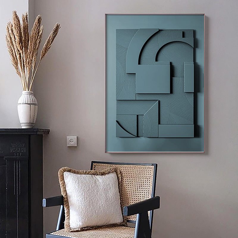 Pintura colgante geométrica Morandi de estilo silencioso abstracto tridimensional