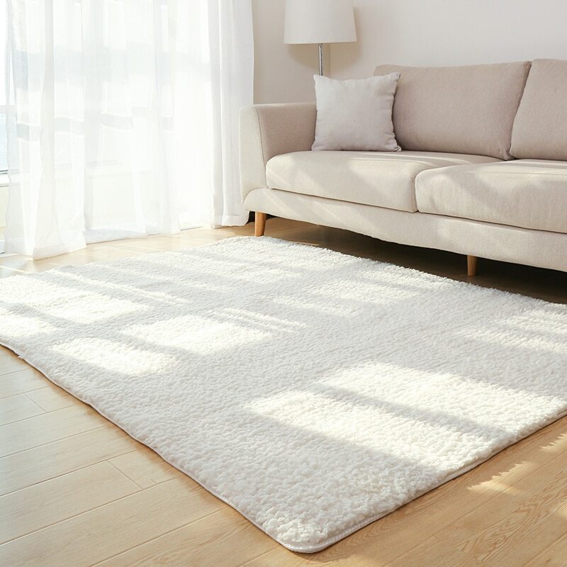 Alfombra para sala de estar, alfombra sólida, suave y esponjosa, decoración del hogar, alfombra de felpa blanca, alfombra para dormitorio, alfombras de cocina, alfombra blanca, tapete