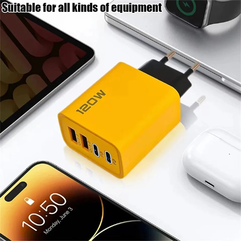 Total 2A USB Type C Charger 4 Port Fast Charging USB Phone Charger Adapter For iPhone Samsung Xiaomi Quick Charge Wall Charger