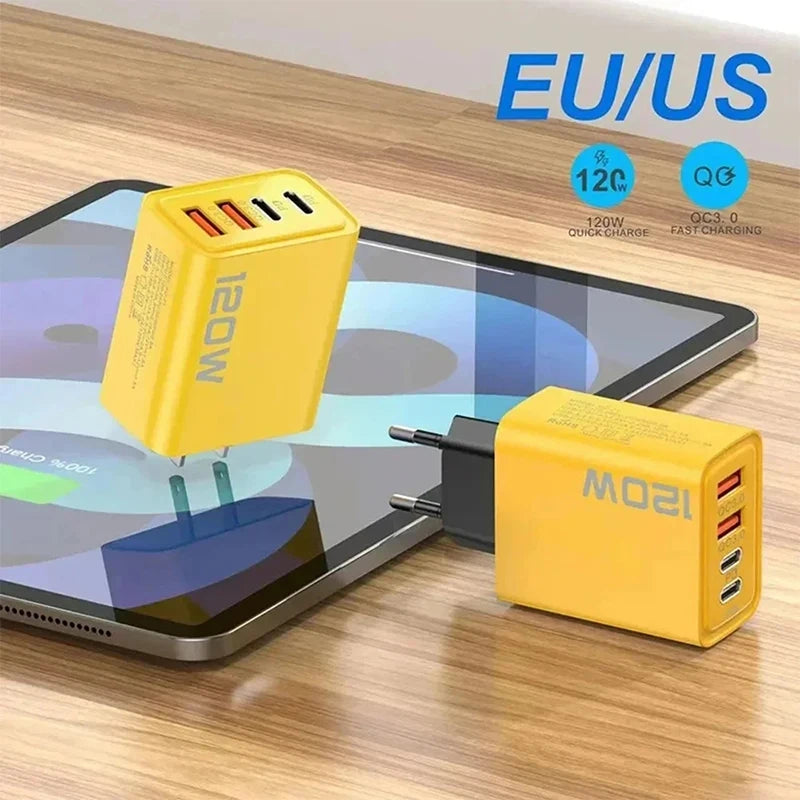 Total 2A USB Type C Charger 4 Port Fast Charging USB Phone Charger Adapter For iPhone Samsung Xiaomi Quick Charge Wall Charger