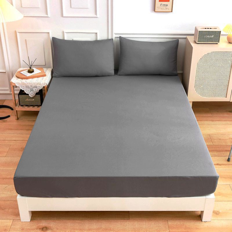 Sábanas de algodón para estudiantes, sábana ajustable, funda de almohada