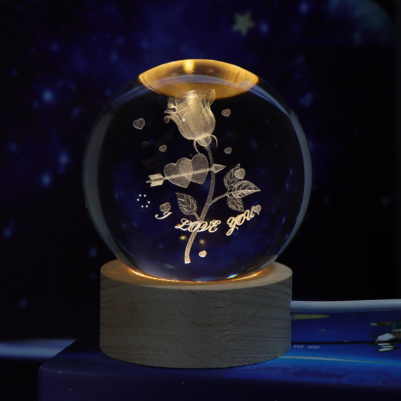 Lampara de noche con proyeccion de cielo estrellado .