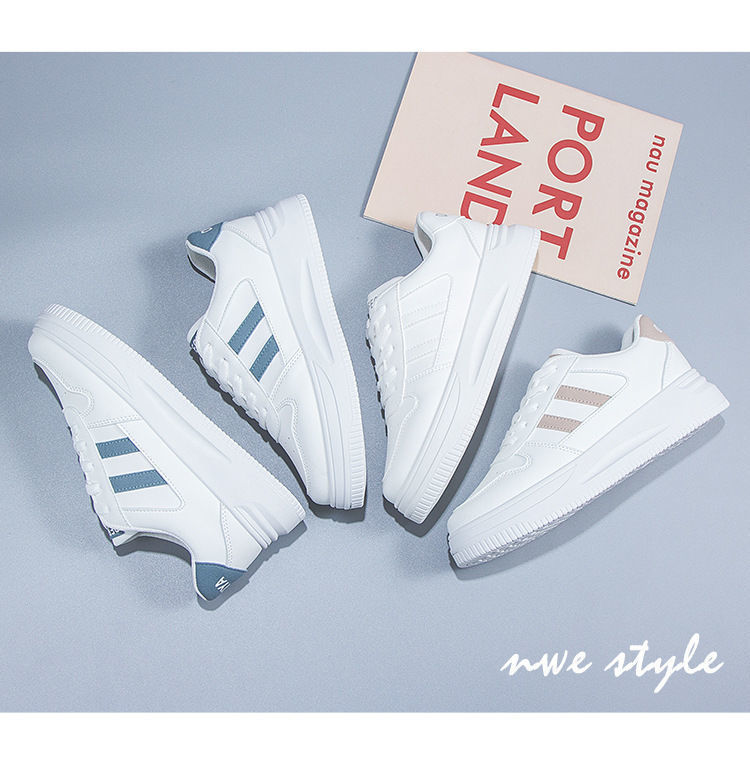 Zapatillas deportivas casuales de cuero blancas