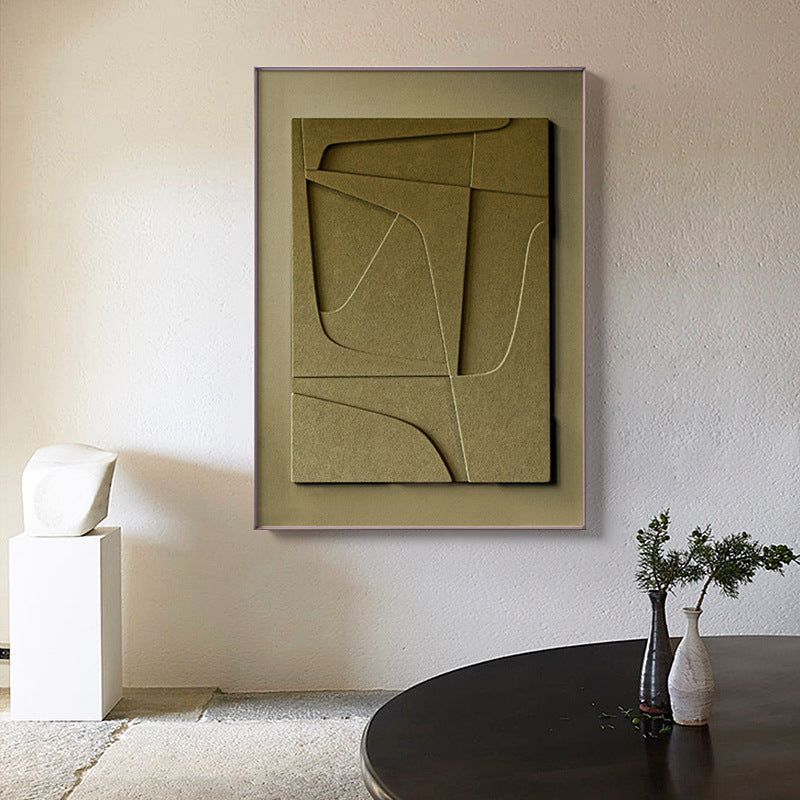 Pintura colgante geométrica Morandi de estilo silencioso abstracto tridimensional