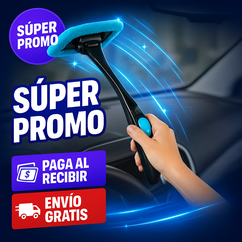 Mango extensible limpia cristales para coche