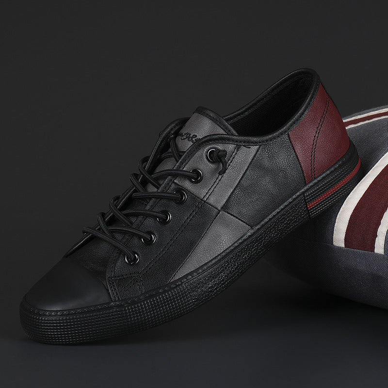 Zapatos de cuero para hombre modernos, con suela de goma .