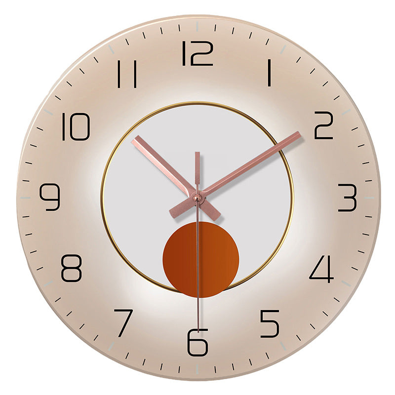 Reloj de pared de vidrio templado, silencioso, decorativo para sala de estar.