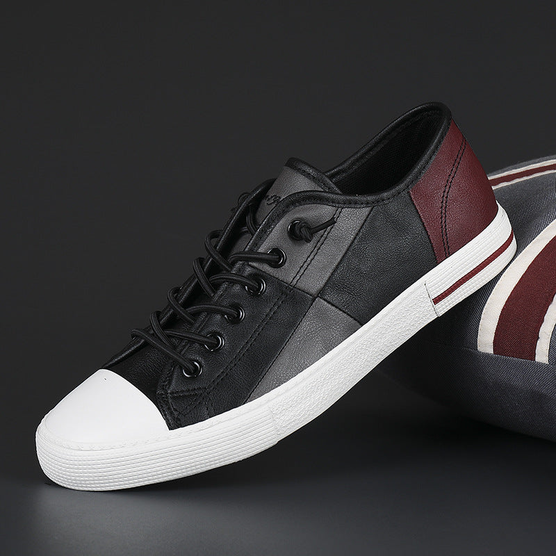 Zapatos de cuero para hombre modernos, con suela de goma .