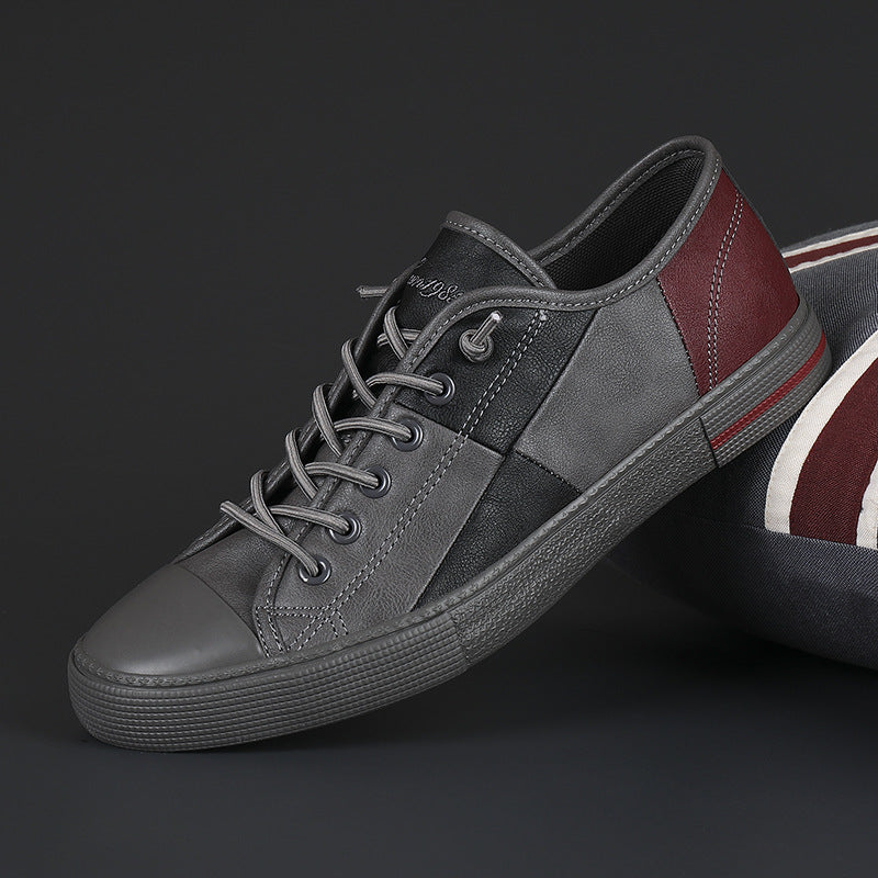 Zapatos de cuero para hombre modernos, con suela de goma .