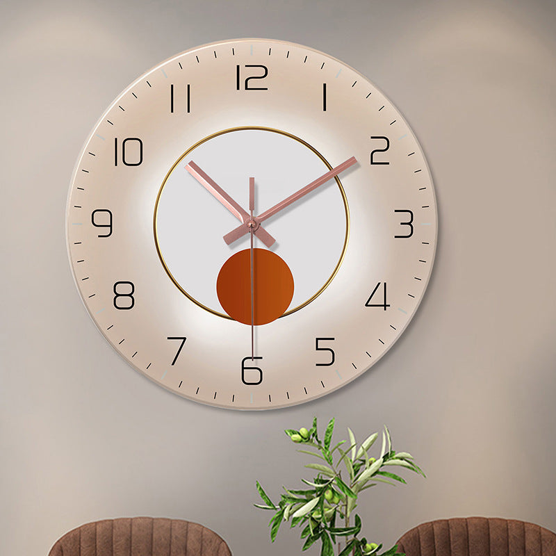 Reloj de pared de vidrio templado, silencioso, decorativo para sala de estar.