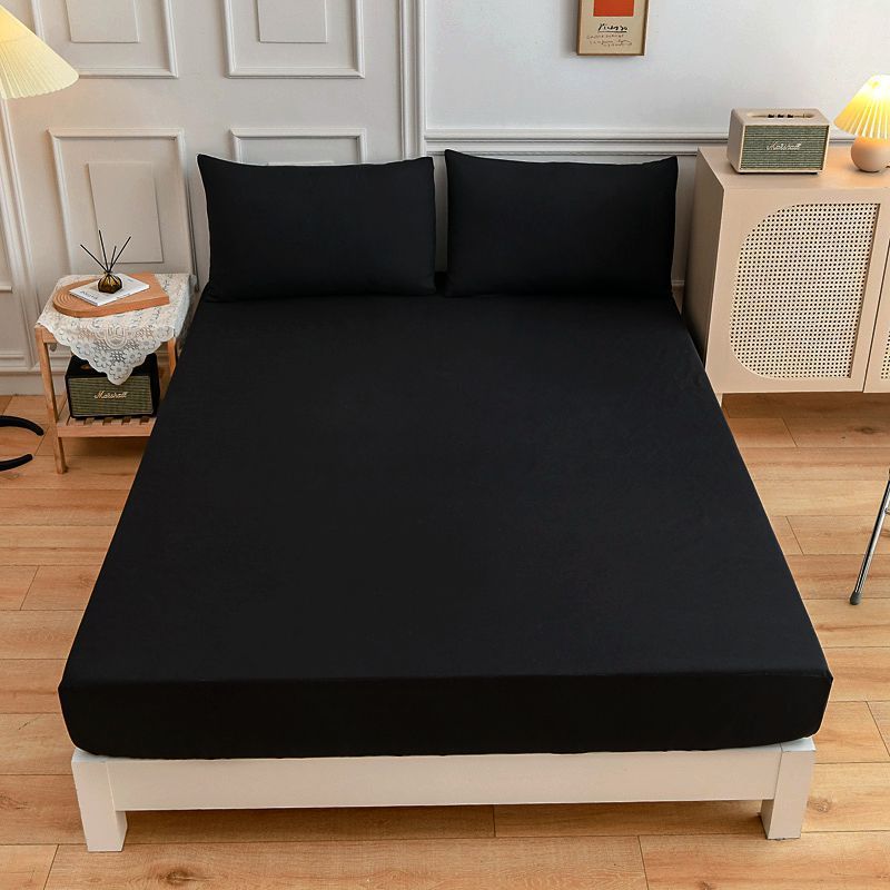Sábanas de algodón para estudiantes, sábana ajustable, funda de almohada