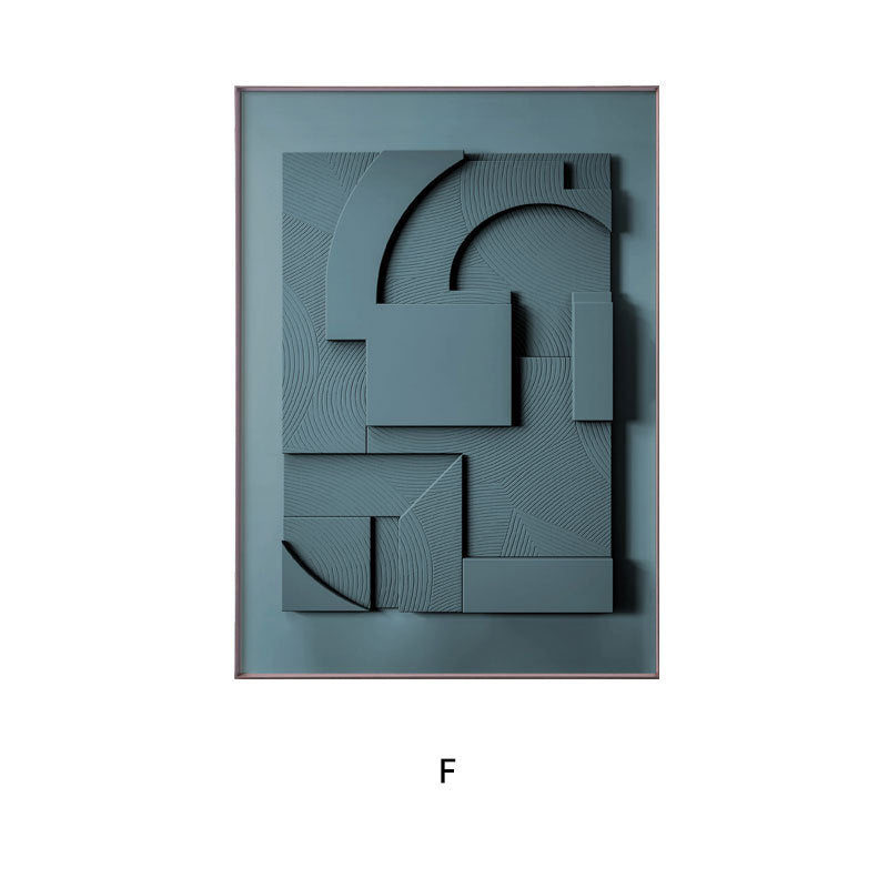 Pintura colgante geométrica Morandi de estilo silencioso abstracto tridimensional
