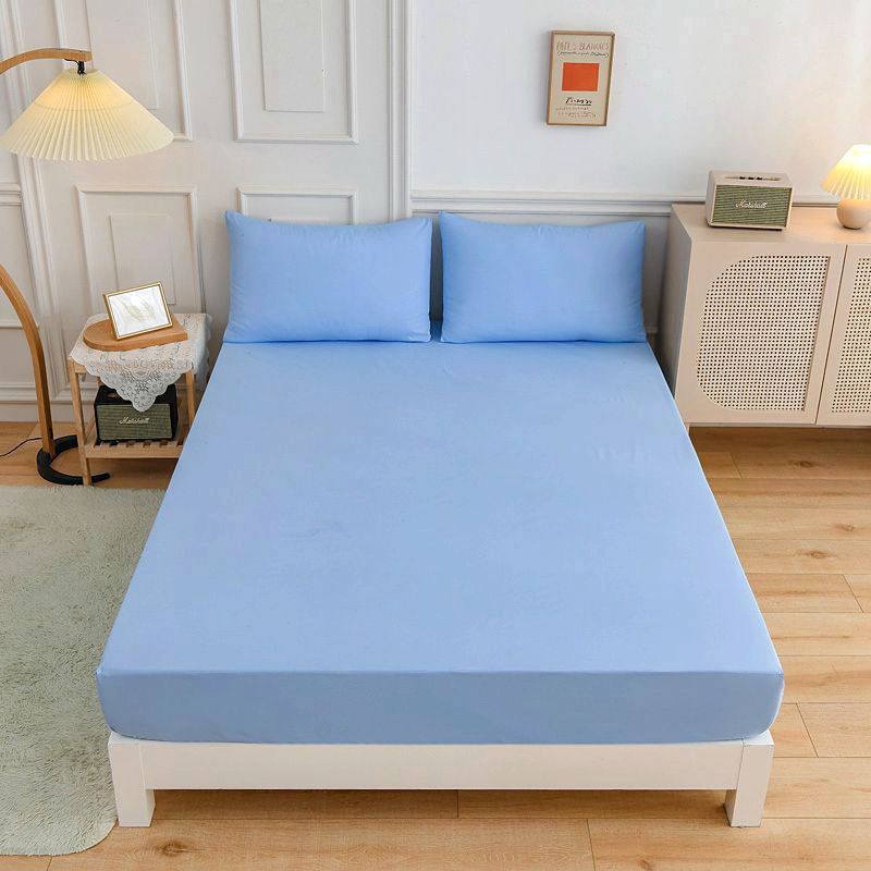 Sábanas de algodón para estudiantes, sábana ajustable, funda de almohada