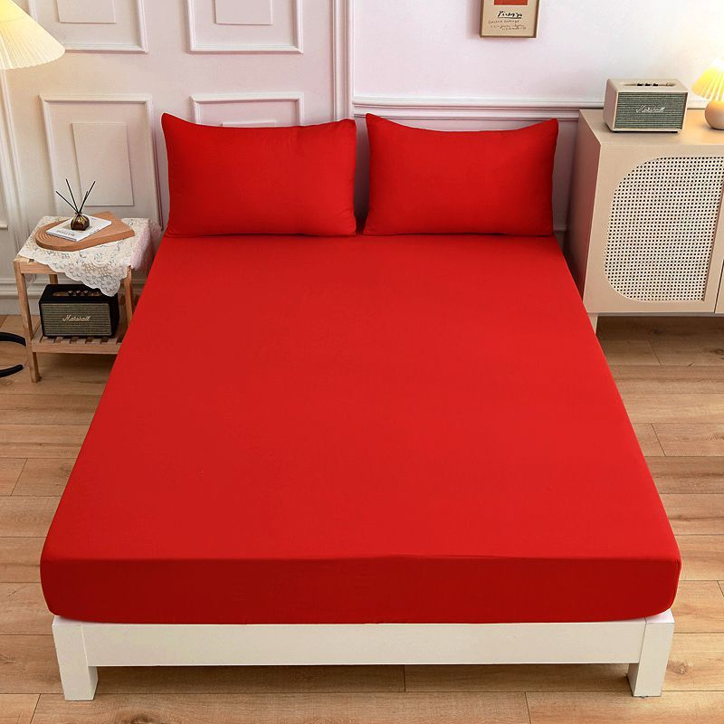 Sábanas de algodón para estudiantes, sábana ajustable, funda de almohada