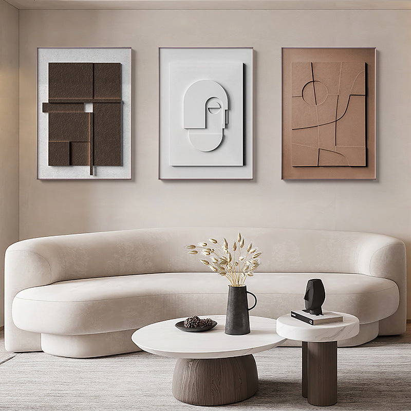 Pintura colgante geométrica Morandi de estilo silencioso abstracto tridimensional