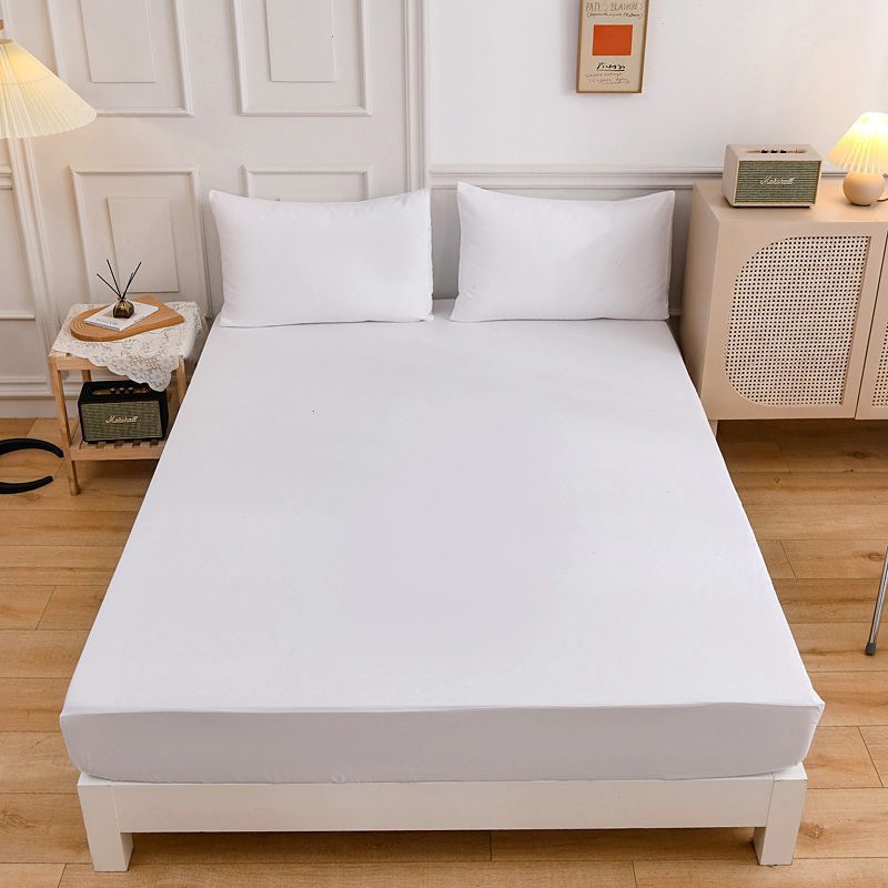 Sábanas de algodón para estudiantes, sábana ajustable, funda de almohada