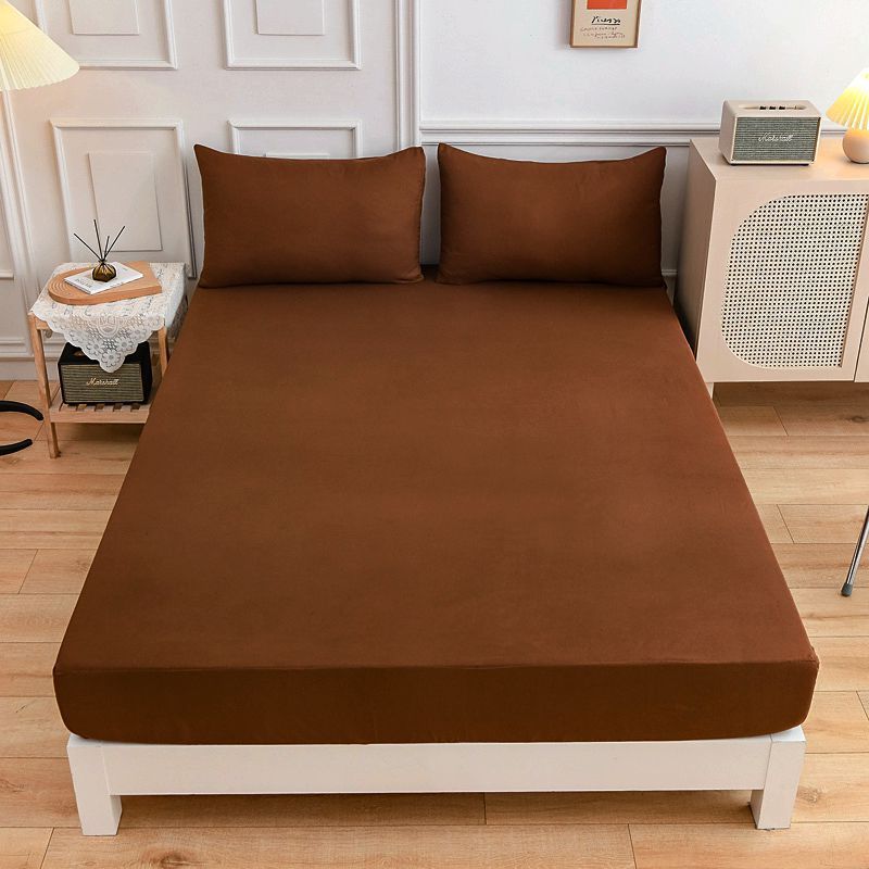 Sábanas de algodón para estudiantes, sábana ajustable, funda de almohada