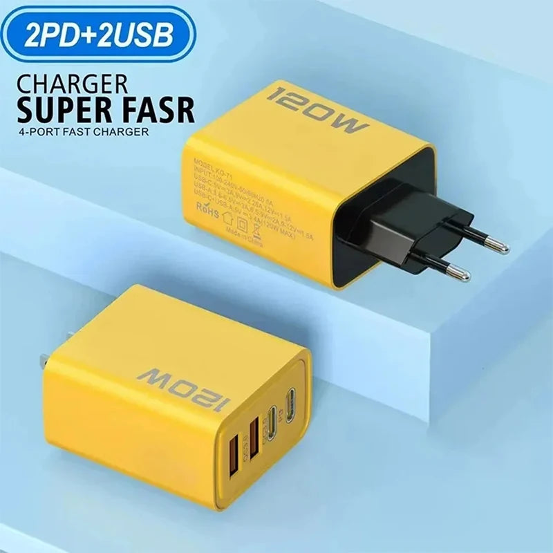 Total 2A USB Type C Charger 4 Port Fast Charging USB Phone Charger Adapter For iPhone Samsung Xiaomi Quick Charge Wall Charger